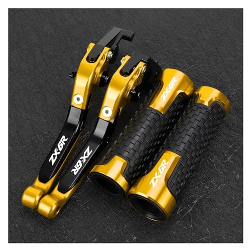 Leviers de frein moto CNC haut de gamme pour Kawasaki Ninja ZX-6R 2007-2016 et poignées 22mm