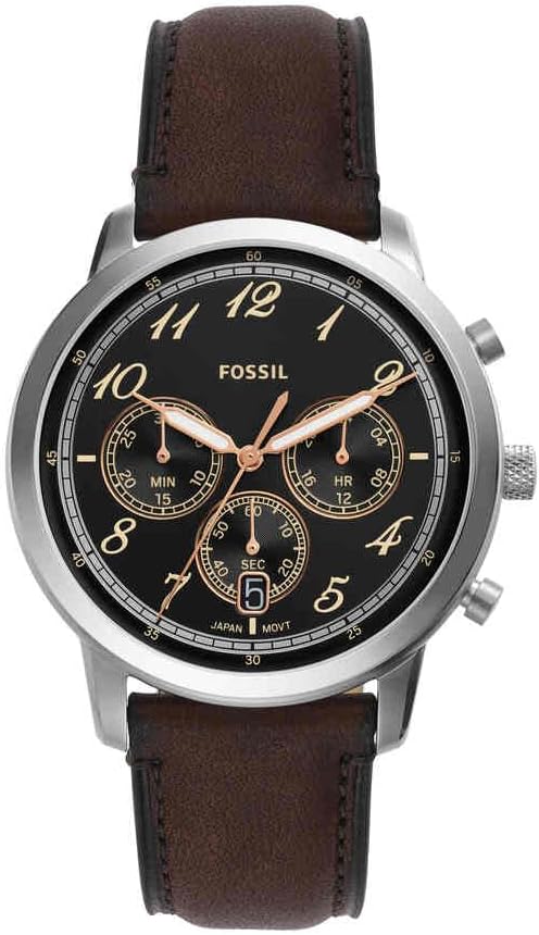 Orologio cronografo da uomo Fossil Neutra al quarzo con cinturino in pelle