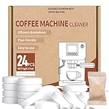 Coffee Machine Cleaner Tablets - 24 Pack | Descaling & Deep Cleaning for Keurig, Nespresso, Espresso & Drip Coffee Makers | Remove Limescale, Oil & Residue | Food Safe & Non-Toxic