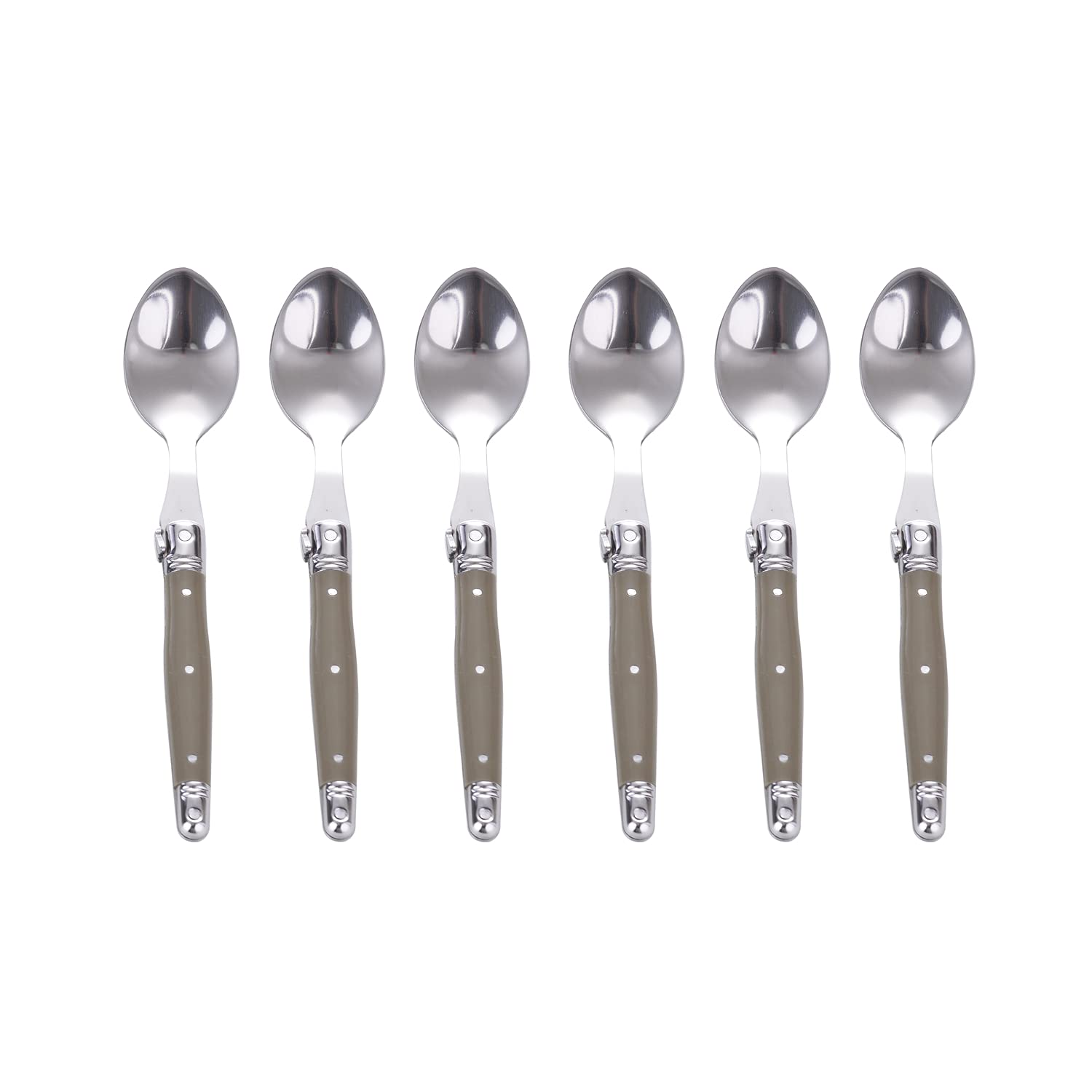LAGUIOLE - Ménagère 24 pièces - acier inoxydable, Manche en ABS - gris taupe - Couteaux, Fourchettes, Cuillères - Acier inoxydable - Gris taupe