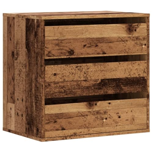 vidaXL Cassettiera Angolare Legno Antico 60x41x58 cm Legno Multistrato, mobile con cassetti, armadietto con cassetti, portaoggetti con cassetti