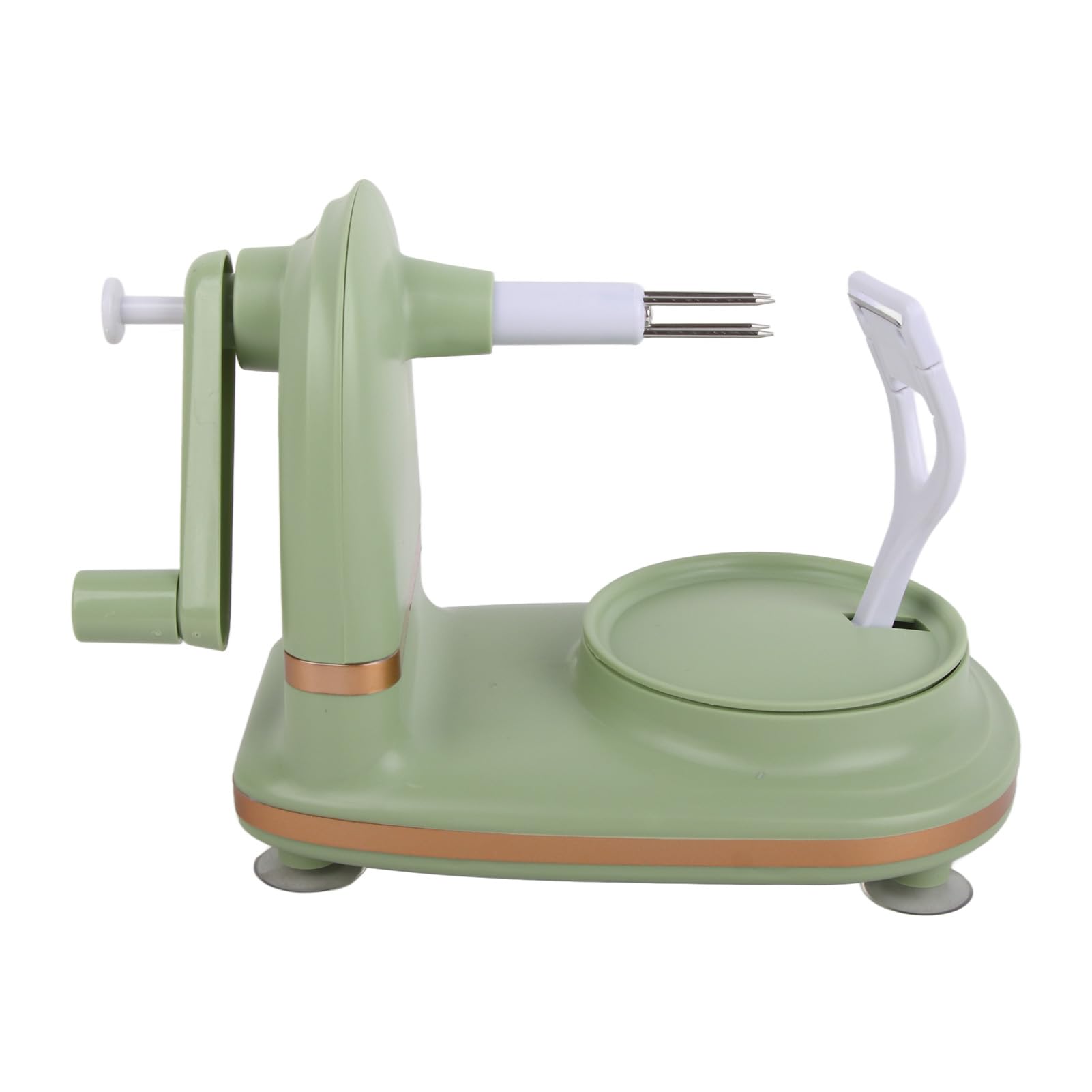 Manivela Peladora de Manzanas, Fácil de Usar, Peladora de Manzanas con Manivela de Acero Inoxidable para Cocina, Máquina Peladora de Frutas para el Hogar con Material PP (Verde
