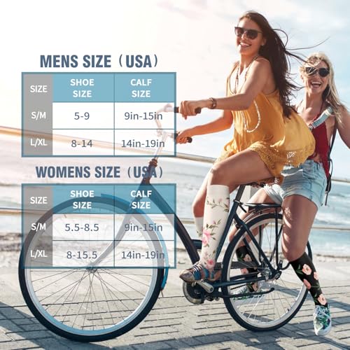 Image of Bluemaple 6 Pack Copper Compression Socks for Women and Men Circulation-Best Support for Medical, Running,Nursing,Athletic