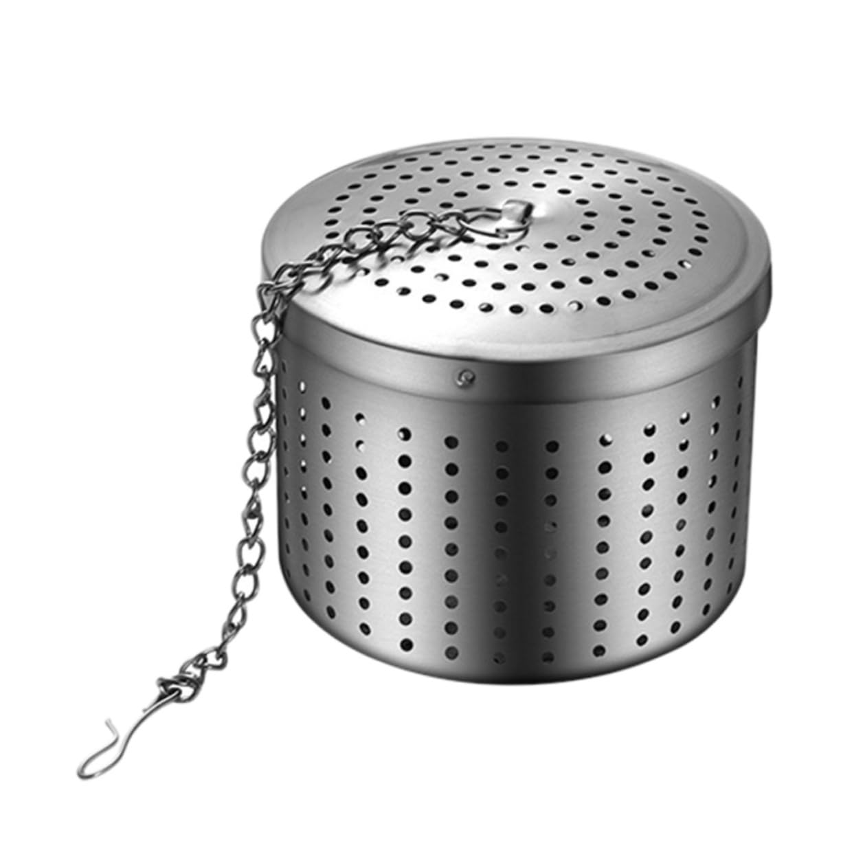 GLEAVI 1Pc Stainless Steel Spice Ball Useful Loose Leaf Tea Strainer with Dropping Hook for Kitchen Use for Seasoning and Brine Basket