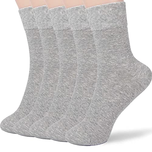 Image of FGZ Women Thin Cotton Socks Soft Cozy Socks Cute Ankle Crew Socks 5 Pairs