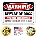 Beware of Dog Sign, You Have Been Warned, (Pack of 2) 10x7 Inches, Rust Free .040 Aluminum, Fade Resistant, Made in USA