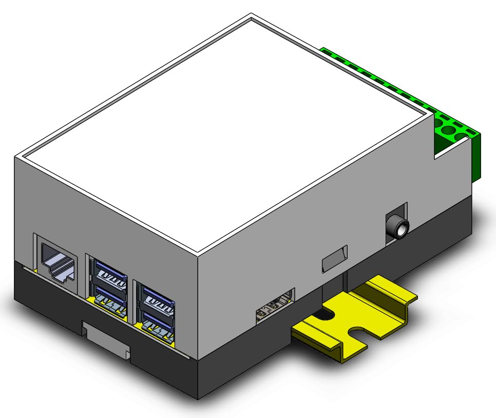 Gaurang Din Rail Enclosure 110 * 70 * 48.55mm for Electronic Home Automation PLC Switch box industrial boxes electrical box ABS enclosure Din Rail Enclosure Control Box (CEBV-70-01 With Ventilation) 3