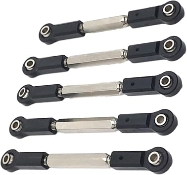RC Car Rod Linkage Compatible with JLB J3 for Monster 1/10 RC Trucks Car Upgrade Part Steering Link Rod RC Car Part Durable Steering Linkage Tie RodBlack