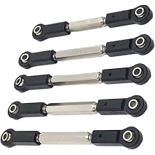Compatible with JLB J3 for Monster 1/10 RC Trucks Car Upgrade Part Steering Link Rod RC Car Part Durable Steering Linkage Tie Rod RC Car LinkageBlack