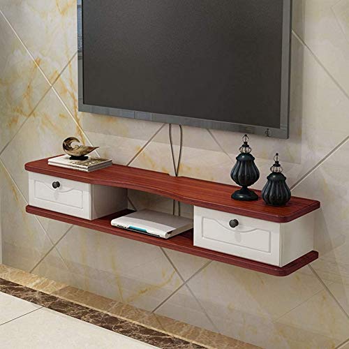 Schwimmendes Regal Schwimmendes TV-Regal TV-Ständer An der Wand montierte Medienkonsole TV-Speicherkonsole Audio- / Videokonsole