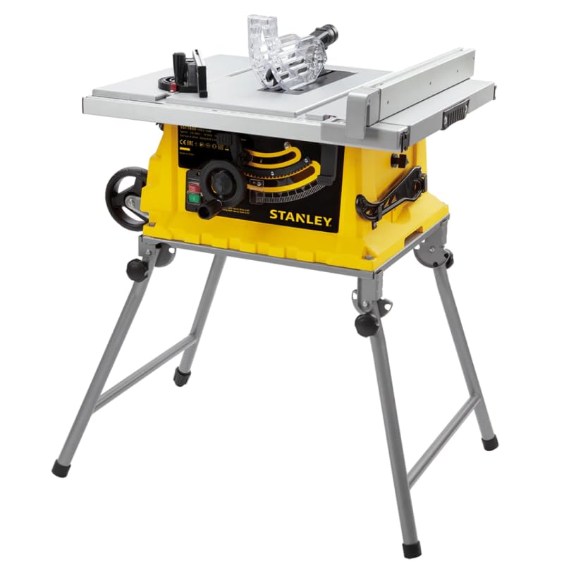 Sierra de Mesa 1.800W Ø254mm, velocidad 4.800 rpm, cap. máxima de corte 90°= 80mm y 45°= 50mm, extensión de la guía 660mm, peso 28.8Kg. sistema de extracción de polvo.