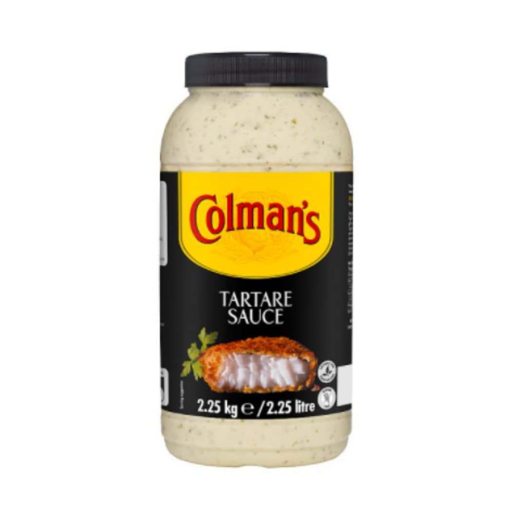 Colman's Tartare Sauce 2.25L x 2 (Catering Pack) – Classic British Tartare Sauce | Creamy, Zesty & Chunky | Ideal for Fish & Chips, Seafood, Sandwiches & Professional Kitchens