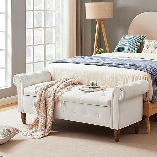 Upholstered Bench Sleigh Bed Bench Sleigh Style Storage Bench - Main Image