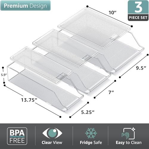 Sorbus Fridge & Pantry Can Organizer - 3 Size Dispenser for Standard, Skinny Cans & Water Bottles - Image 3