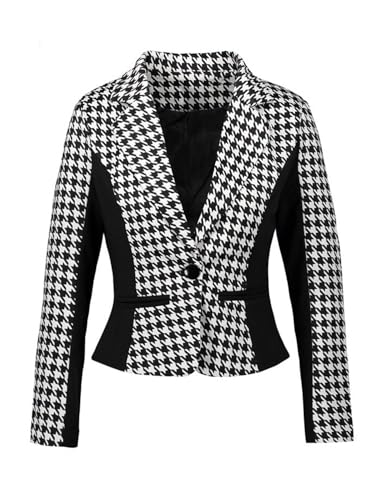 Blazer pied-de-poule pour un discours marquant ou le bureau chic