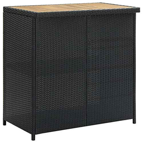 Mesa alta de bar resistente a la intemperie con tablero de acacia 4