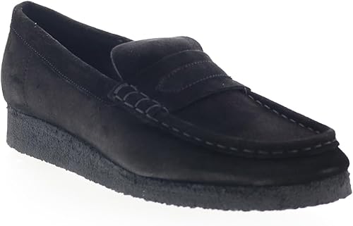 Clarks Women's Wallabee Loafer Black Suede 9 Medium
