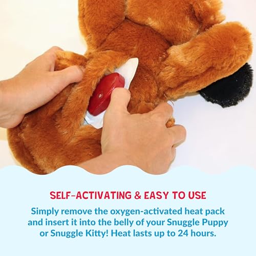 Image of Snuggle Puppy Replacement Heat Packs for Dogs (12 Count) - Disposable Pet Comfort Warmers for Puppy Anxiety Relief - Odorless, Non-Toxic, All Natural - Fits All Snuggle Puppy Styles