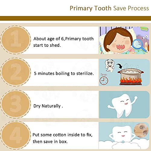 Baby tand Keepsake Fairy Box houder met Lanugo fles, houten Panda patroon melktanden opbergdoos, baby douchegiften voor… - Image 7