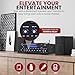 Pyle Wireless BT Stereo Amplifier - Multi Channel, 200 Watt Power, Home Audio Receiver System with FM Radio, BT, USB SD, AUX, RCA, Mic-in, BT and FM Antenna