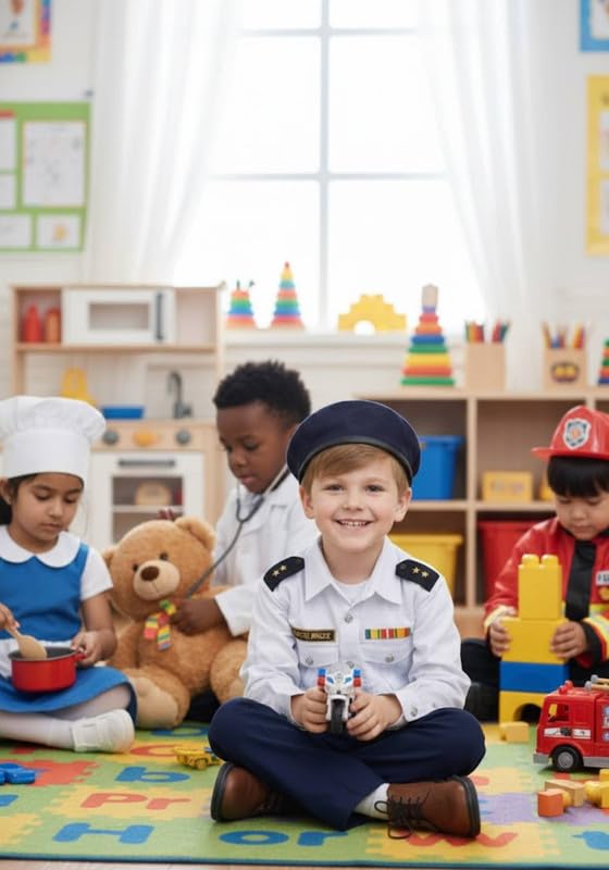 Image of FancyDressWale Community Helper & Career Role Play Costume for Fancy Dress Pilot, Navy, Army, astronaunt, Police Costumes
