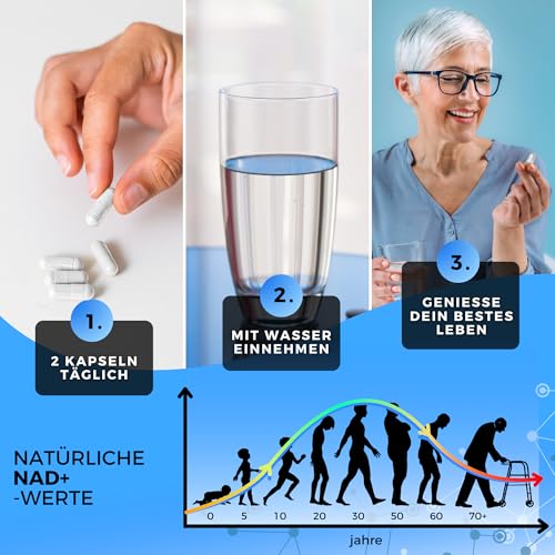 NAD, Resveratrol, Niacinamide, TMG 1000mg (120 Kapseln). Unser NAD+ oder NAD plus verbessert NMN, NMN kapseln, nadh. -Starke Anti-Aging- und Revitalisierungsformel. Naturgizer+