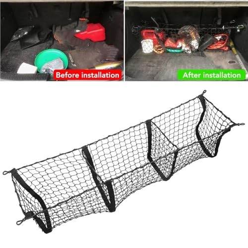 Filet de rangement pour coffre de camionnette élastique noir