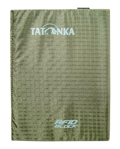 Tatonka Kartenhülle Card Holder 12 RFID B - Kreditkarten-Etui mit RFID Blockierung - TÜV geprüft – bietet Platz für 12 Bankkarten - 12,5 x 9 x 1 cm - Oliv-grün