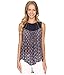 Lucky Brand Women's Embroidered Yoke Top in Blue Multi