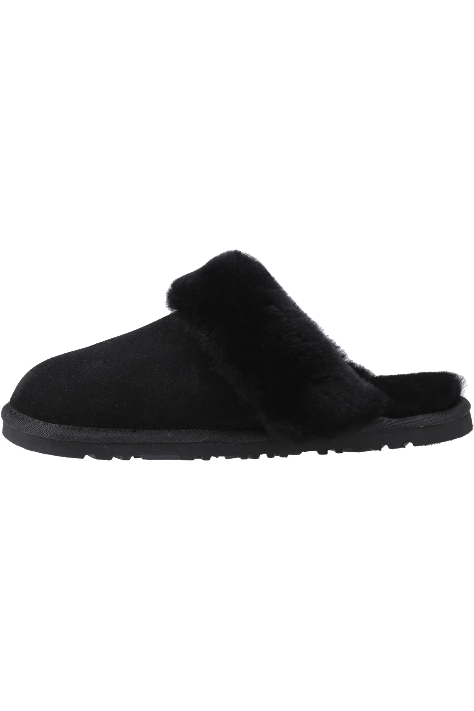 Hush Puppies Women's Suede Sheepskin Mule Slippers Black Size 7