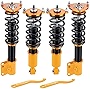 maXpeedingrods Coilovers Adjustable Height for Subaru Legacy Outback B4 BEE/BE5 Touring Wagon BHE/BH5 1998-2003, Spring Shock Absorber Suspension Coil Struts, Amortiguador Lowering Kit by 1-3”
