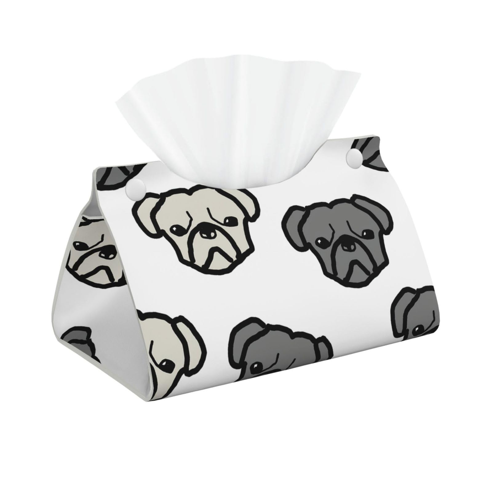 Merican Dog Head Print Long Tissue Box Cover Tissue Dispenser Box For Living Room, Office, Car, Bathroom
