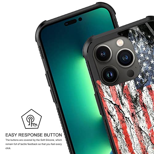 Compatible With Iphone 14 Pro Max Case,Split The American Flag For Iphone 14 Pro Max Cases For Girls Men Boys,Fashion Pattern Hard Pc Back&Soft Tpu Bumper Frame Support Phone Case #TOP1
