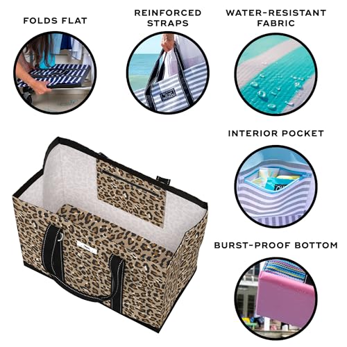 Image of SCOUT Original Deano Tote - Durable Lightweight Open Top Beach, Pool & Lake Bag, Inside Zip Pocket, Folds Flat