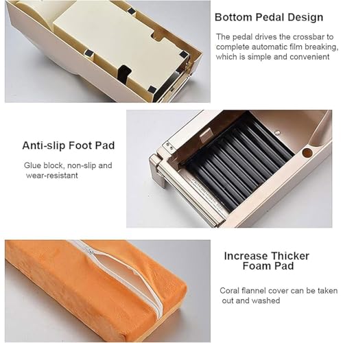 Máquina portátil para cubrir zapatos - Dispensador de película para zapatos con reposabrazos, ideal para uso doméstico, industrial y de laboratorio - Incluye cubrezapatos para facilitar su uso