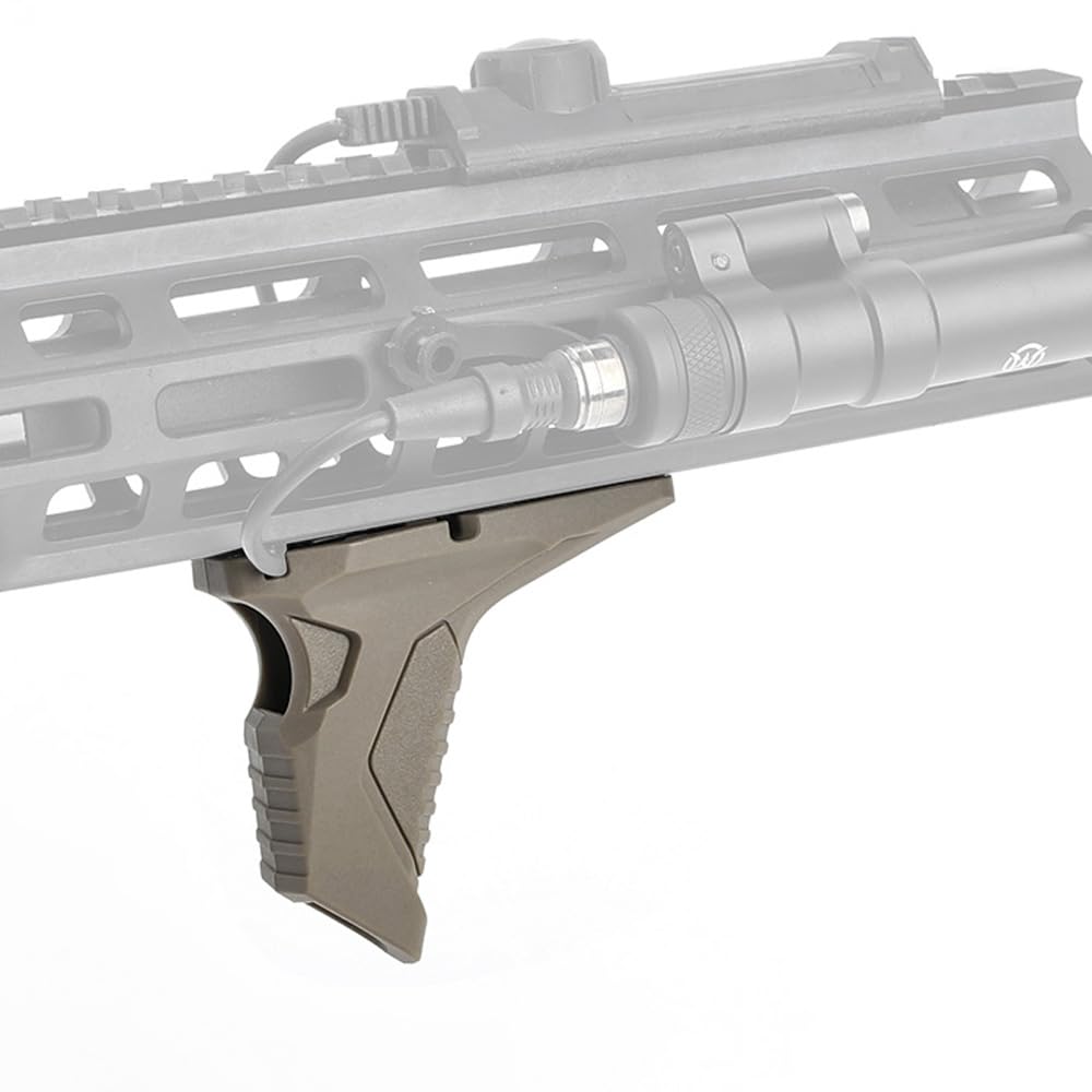 Tactical Mlok keymod Link Abgewinkelter Vordergriff Handstopp mit Kabelmanagement Frontgriff für Mlok Keymod Handschutzsystem (Braun)
