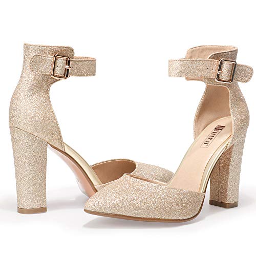 IDIFU-Womens-IN4-Pedazo-High-Block-Heels-Pumps-Pointed-Closed-Toe-Ankle-Strap-Dress-Wedding-Shoes