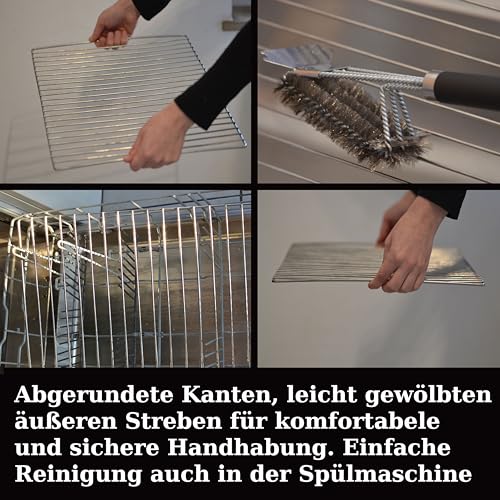 Nischenmarkt 2 Stück Edelstahl Grillrost, Edelstahlrost, Rost, Grillrost Verschiedene Größen (40 cm x 30 cm)