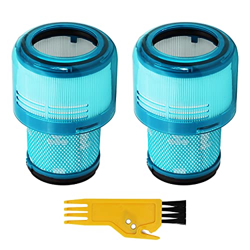 Swithun Paquete de 2 filtros para aspiradora inalámbrica Dyson V15 SV14 V11 Detect, reutilizable y lavable.… Cover