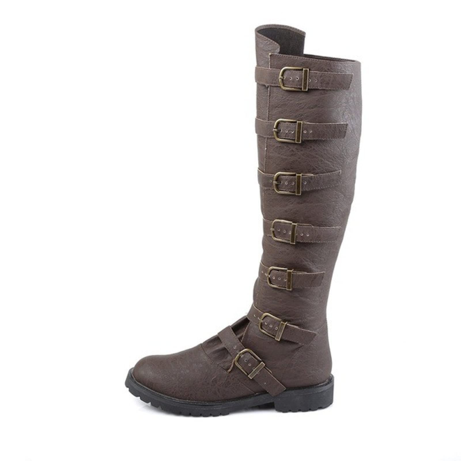 Bottes En Cuir De La Renaissance Médiévale, Bottes Western Cowboy, Bottes De Pirate Pour Femmes Pour Hommes, Bottes Steampunk Botte De Costume D'équitation