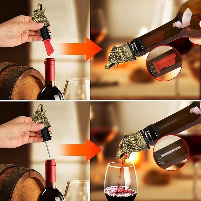 Bouteille De Whisky Wolf 2025 - Drôle De Loup à Whisky - Ensemble Unique De Verre Animal - Loup à Whisky Pour Homme, Papa, Mari, Décoration De Bar Pour Les Amateurs De