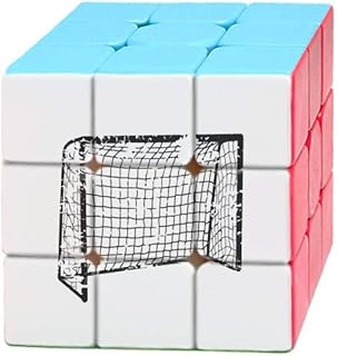 Black Football Door Net Pattern Magic Cube Puzzle 3x3 Toy Game Play