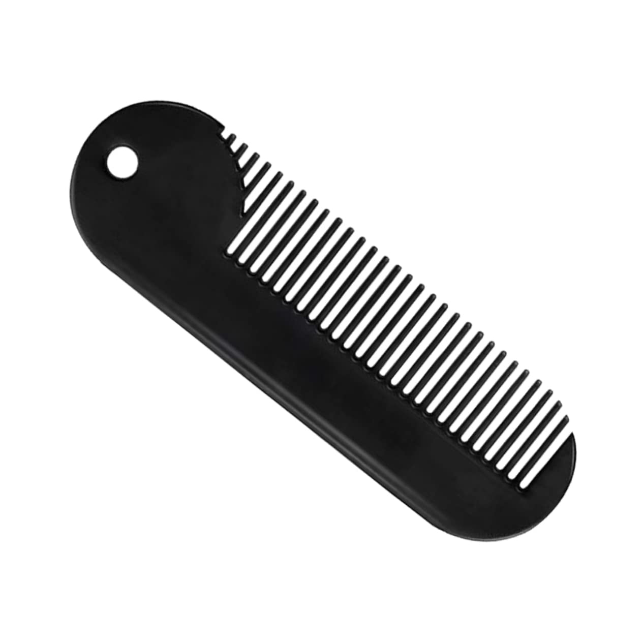 Didiseaon Zinc Alloy Beard Comb Portable Sturdy Hair Styling Tool for Men for Grooming Beard and Hair Compact Design for Go Use Durable and Rustproof Black
