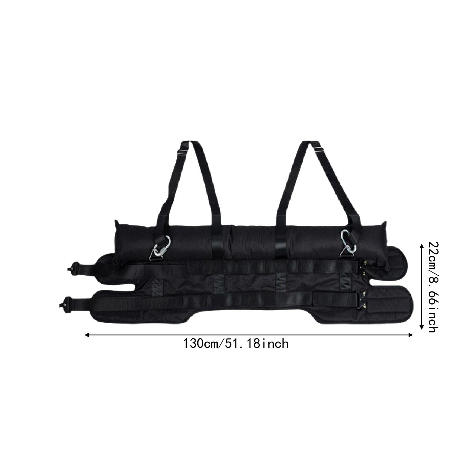 Qianly Cinturón de Tracción Lumbar Ergonómico con Soporte para La Espalda Banda Elástica para Tracción Y Estiramiento Harness Lumbar en Poliéster F, L