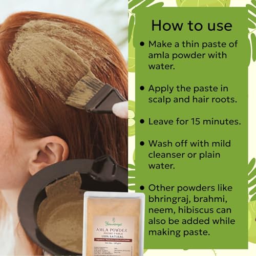 Pure Amla en polvo para cabello 300 gms pack 3x100 gms miniatura 3