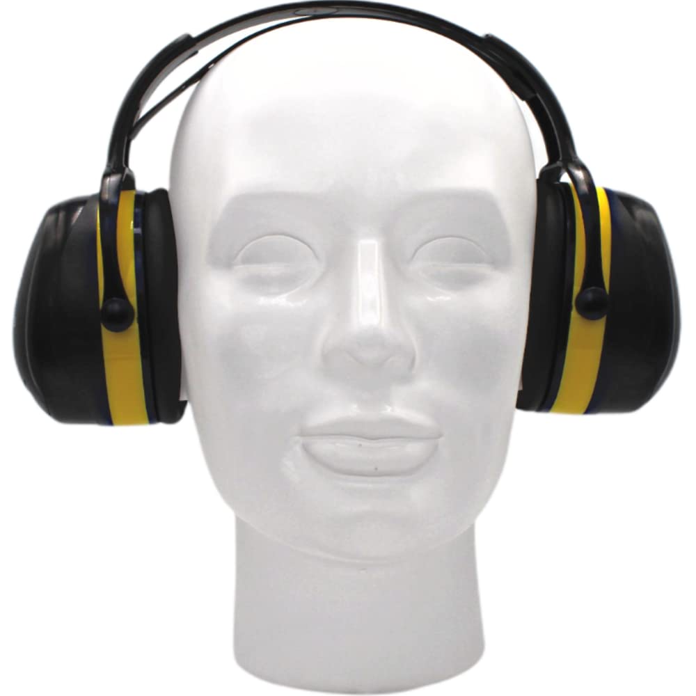 Quies - Cuffie antirumore professionali pieghevoli - QPCB03- Attenuazione 34dB- Comodo, Leggero e Regolabile, Nero , L