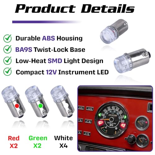 Kit 8 Lámparas LED Instrumentos Compatible Jeep CJ5 CJ7 CJ8 miniatura 2