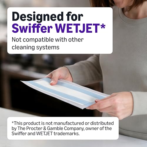 Image of Amazon Basics Floor Mopping Dry Pads, Super Absorbent, Fits Swiffer WetJet Mopping Systems, 36 Count, Packaging May Vary
