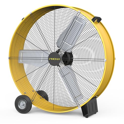 VINICAYA 30 Inch High Velocity Floor Fan, 3-Speed Heavy Duty Industrial Drum Fan for Warehouses, Workshops, Factories and Basements