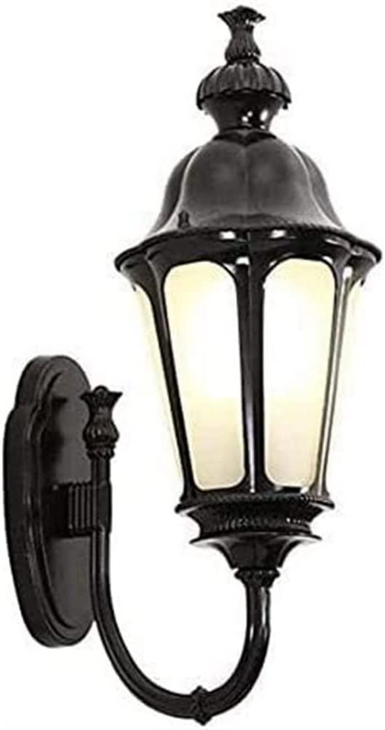 OZBMA Wall Lights Sconces ?, Light Antique Retro Style Victoria Outdoor Glass Lantern Rainproof Antirust Lamp E27 Villa Garden Courtyard Doorway Lighting Sconce